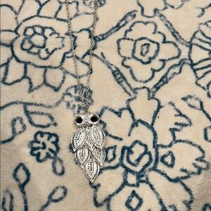 Elegant Silver Owl Pendant Necklace